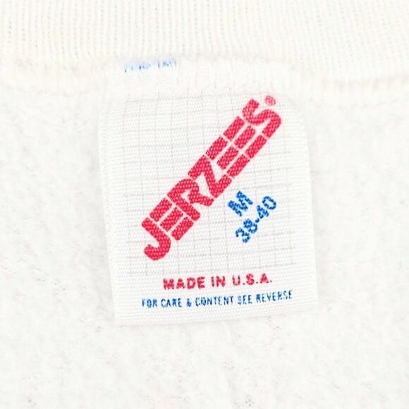 Vintage Ski Birds Sweatshirt Mens Size Small White 80s Snowmobile Made In USA - Picture 5 of 6